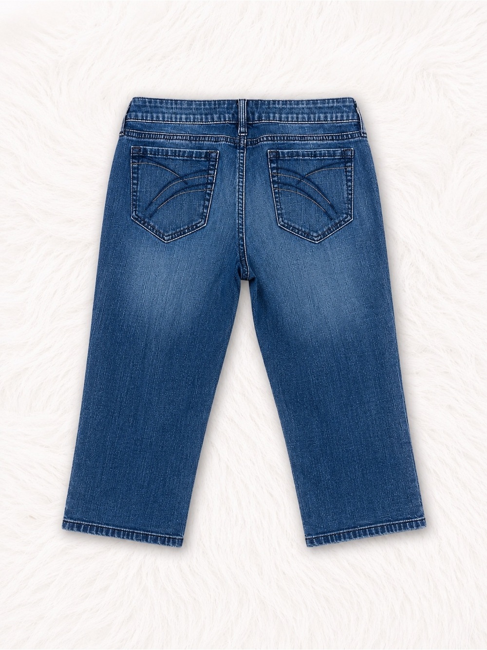 Arizona Jean Co Juniors Size 9 Stretch Denim Capri Jeans Medium Wash Y2K Casual - Picture 3 of 3